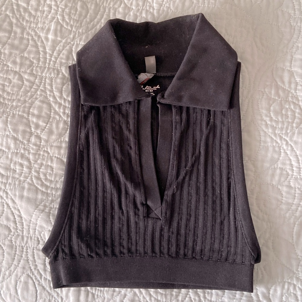 Sleeveless Crop Top with Collar NWT